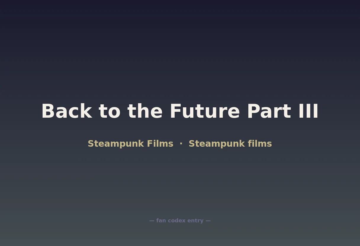 Back to the Future Part III
